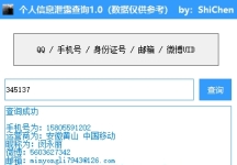 诗晨 - 个人隐私数据泄漏查询检测1.0